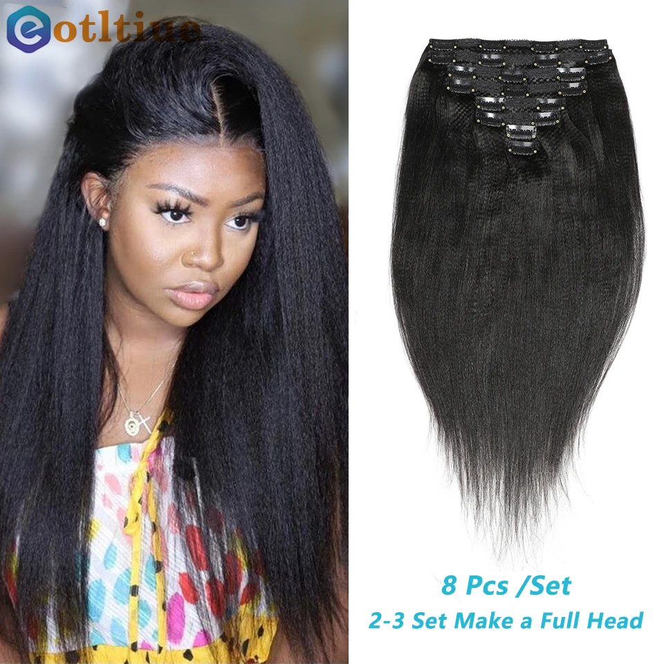 Yaki Straight Clip In Human Hair Extensions Natural Black Color 100% Brazilian Human Hair 8 Pcs/Set 120G 8-26 Inches For Woman
Yaki Straight Clip In Human Hair Extensions Natural Black Color 100% Brazilian Human Hair 8 Pcs/Set 120G 8-26 Inches For Woman
