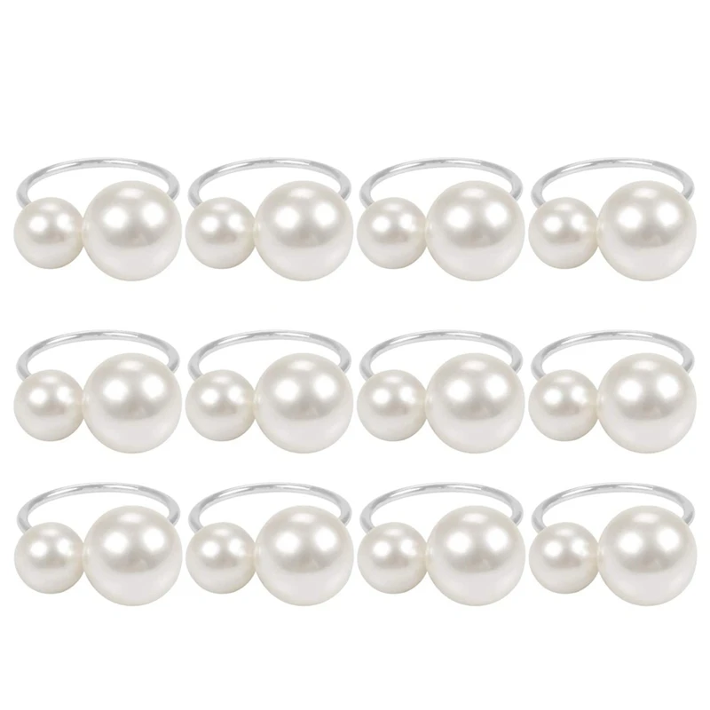 Napkin Rings Pearl Serviette Buckle Napkin Holder For Xmas, Family Gathering, Dinner Party, Wedding Decor 12Pcs
Napkin Rings Pearl Serviette Buckle Napkin Holder For Xmas, Family Gathering, Dinner Party, Wedding Decor 12Pcs