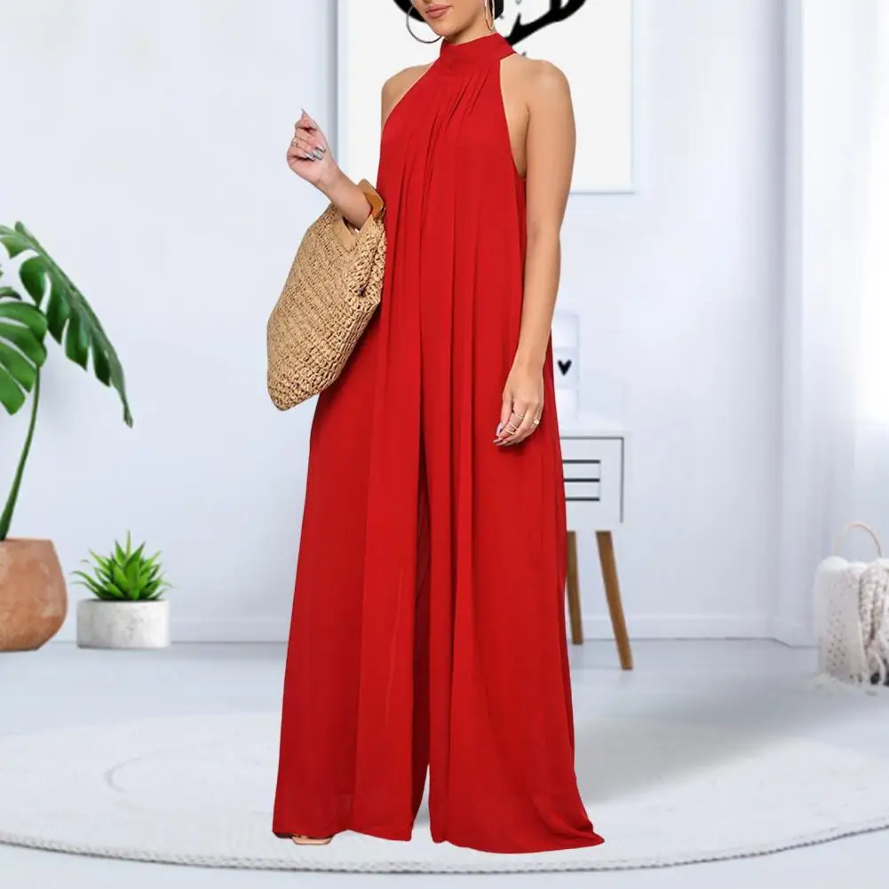 Plus Size Women Jumpsuit Chiffon Summer Halter Wide Leg Backless Off Shoulder Jumpsuit Loose Straight Beach Rompers Streetwear
Plus Size Women Jumpsuit Chiffon Summer Halter Wide Leg Backless Off Shoulder Jumpsuit Loose Straight Beach Rompers Streetwear