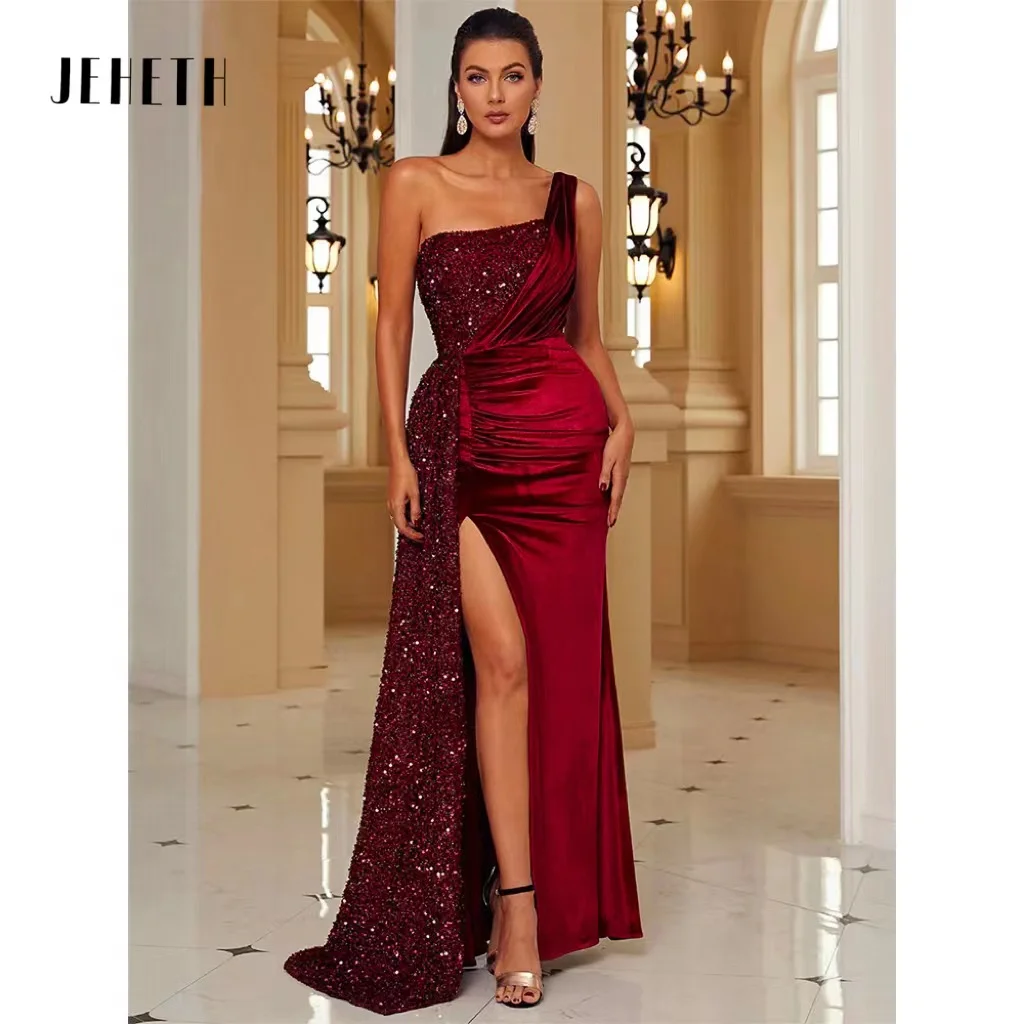 JEHETH Luxury Elegant Sequins Sweetheart Evening Dress Pleated Mermaid Side Split Vestidos 2023 Sexy Backless Prom Party Gowns
JEHETH Luxury Elegant Sequins Sweetheart Evening Dress Pleated Mermaid Side Split Vestidos 2023 Sexy Backless Prom Party Gowns