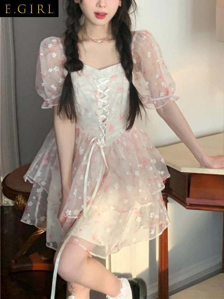 Kawaii Clothing Lolita Mini Dress Women Casual Short Sleeve Floral Beach Sundress Female 2022 Summer Even Party Dress Korean
Kawaii Clothing Lolita Mini Dress Women Casual Short Sleeve Floral Beach Sundress Female 2022 Summer Even Party Dress Korean