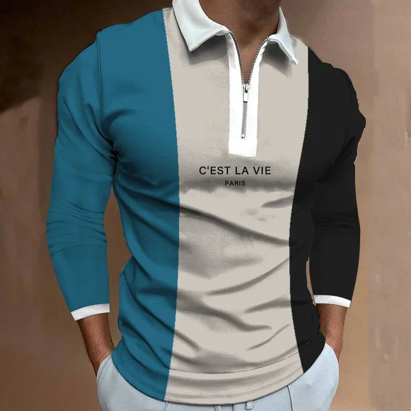 T-shirt for men Line 3D Print Polo Zipper Long Sleeve Shirt for Men Button Down Fashion Shirt
T-shirt for men Line 3D Print Polo Zipper Long Sleeve Shirt for Men Button Down Fashion Shirt