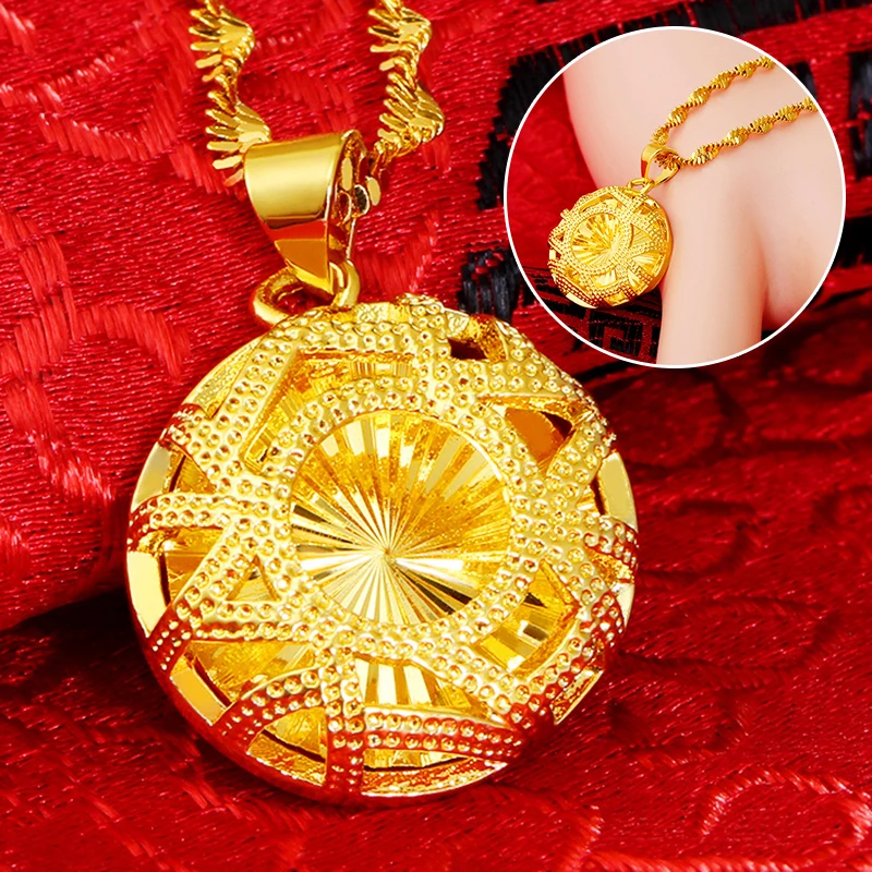 Sand Gold Pendant Brass Gold Plated Round Golden 24k Imitation Gold Jewelry Pendant Durable Female Decorations Jewelry Pendant
Sand Gold Pendant Brass Gold Plated Round Golden 24k Imitation Gold Jewelry Pendant Durable Female Decorations Jewelry Pendant