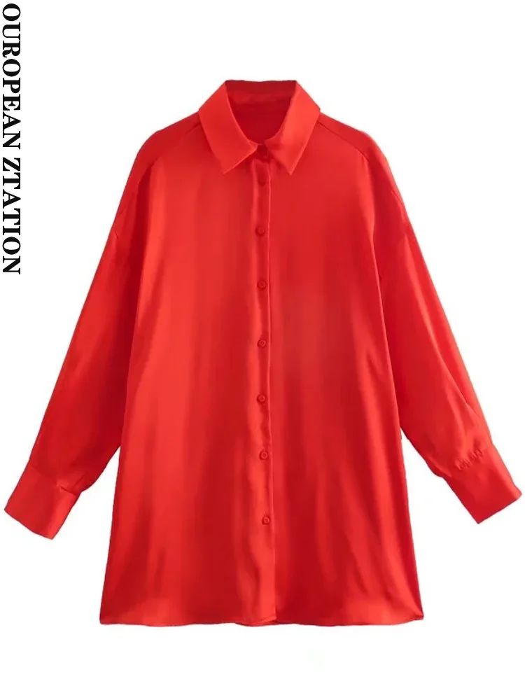 PAILETE Women 2022 fashion oversized satin side vents blouses vintage long sleeve button-up female shirts chic tops
PAILETE Women 2022 fashion oversized satin side vents blouses vintage long sleeve button-up female shirts chic tops