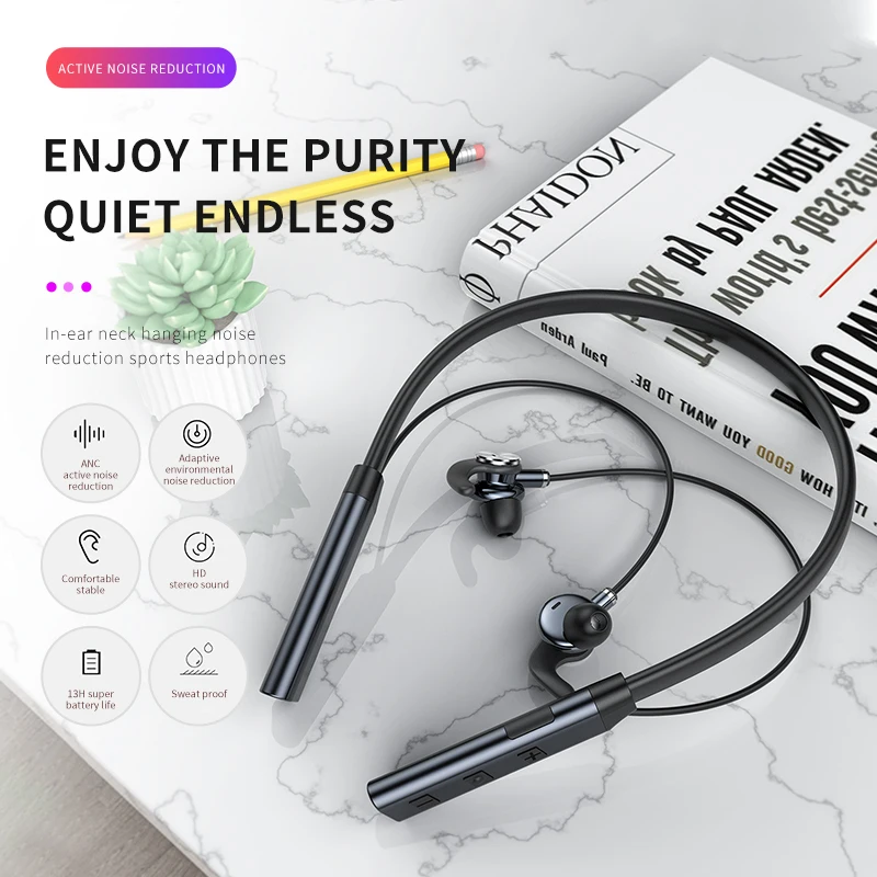 ANC Active Noise Cancelling Wireless TWS Bluetooth Headset Hanging Neck In-Ear Sports Headset
ANC Active Noise Cancelling Wireless TWS Bluetooth Headset Hanging Neck In-Ear Sports Headset
