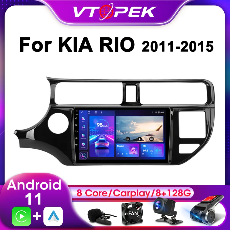 Vtopek 2Din For KIA K3 RIO 2011-2015 4G Android 11 Car Stereo Radio Multimedia Video Player Navigation GPS Head Unit Carplay
Vtopek 2Din For KIA K3 RIO 2011-2015 4G Android 11 Car Stereo Radio Multimedia Video Player Navigation GPS Head Unit Carplay