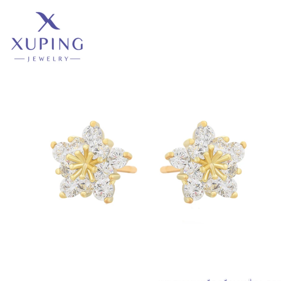 Xuping Jewelry New Arrival Fashion Flower Shape Women Earring with Light Gold Color Birthday Gift A00913706
Xuping Jewelry New Arrival Fashion Flower Shape Women Earring with Light Gold Color Birthday Gift A00913706