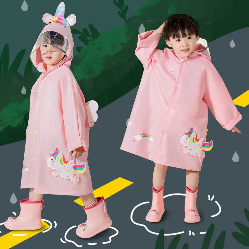 Cartoon Raincoat Thickened Waterproof EVA Rain Coat Kids Clear Transparent Tour Waterproof Rainwear Suit for Children
Cartoon Raincoat Thickened Waterproof EVA Rain Coat Kids Clear Transparent Tour Waterproof Rainwear Suit for Children