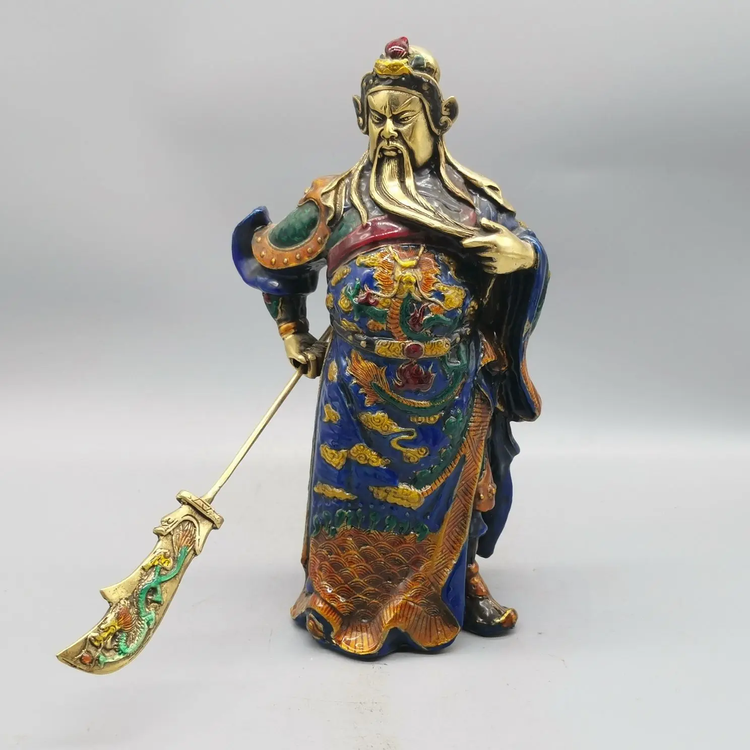 Guan Gong Statue Chinese Three Kingdoms God of Wealth Guan Yu Character Sculpture Bronze Home Decoration Feng Shui Lucky Statue
Guan Gong Statue Chinese Three Kingdoms God of Wealth Guan Yu Character Sculpture Bronze Home Decoration Feng Shui Lucky Statue