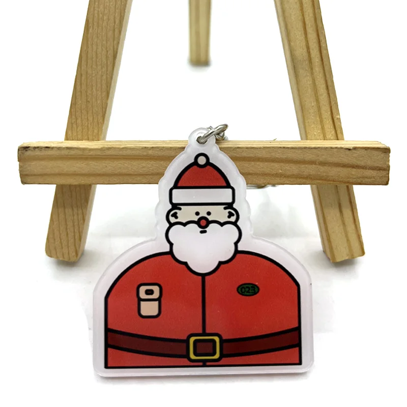 

Рождественская елка, подарок, брелок в виде животного, женская подвеска для сумки, акриловая брелок для ключей, ювелирный подарок