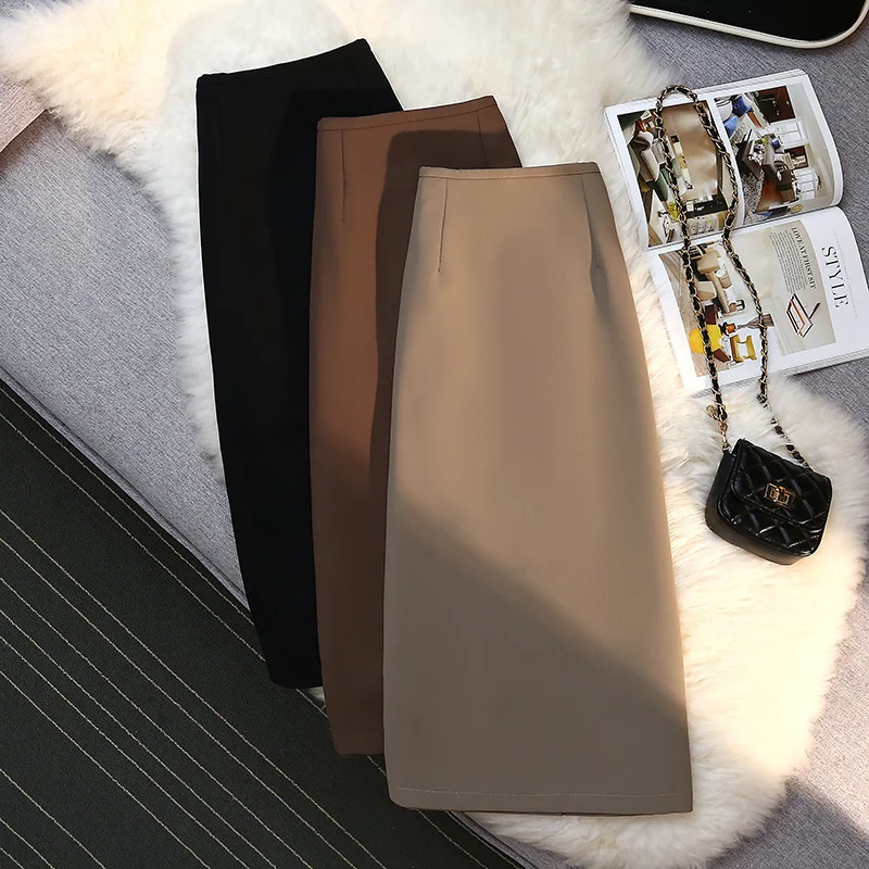 2023 Fashion Elegant Formal Skirts Women Autumn New High Waist Drape Suit Long Brown Skirt Zipper Female
2023 Fashion Elegant Formal Skirts Women Autumn New High Waist Drape Suit Long Brown Skirt Zipper Female
