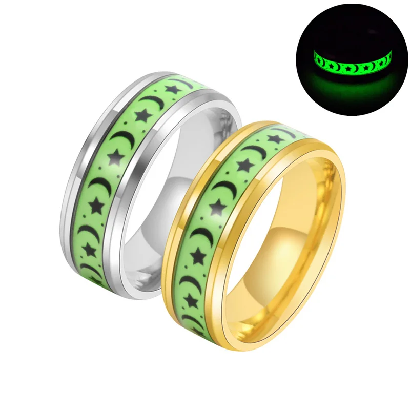 Star Moon Luminous Stainless Steel Mens Womens Rings Charm Trendy Unique For Couple Girl Boyfriend Jewelry Creativity Gift 
Star Moon Luminous Stainless Steel Mens Womens Rings Charm Trendy Unique For Couple Girl Boyfriend Jewelry Creativity Gift
