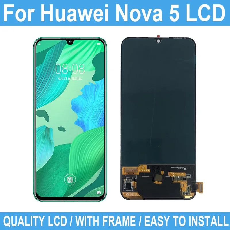 6.39" Original LCD For Huawei Nova 5 Display Touch Screen For Huawei Nova SEA-AL00 SEA-TL00 Digitizer Display No Frame +Tool
6.39" Original LCD For Huawei Nova 5 Display Touch Screen For Huawei Nova SEA-AL00 SEA-TL00 Digitizer Display No Frame +Tool