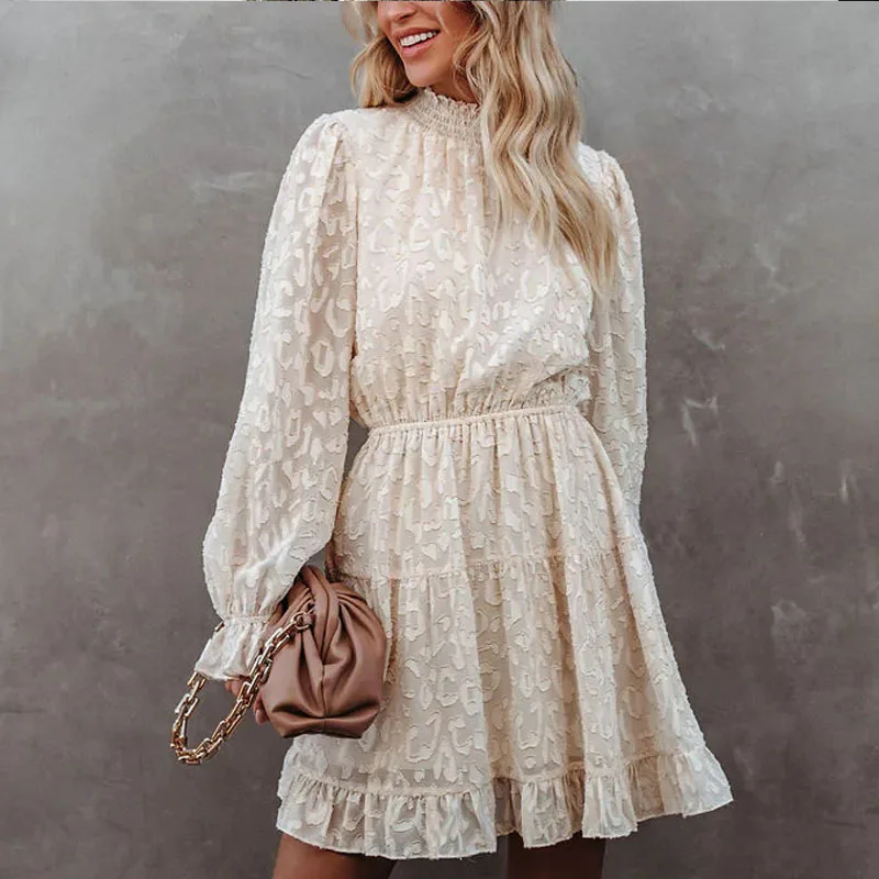 Elegant Apricot Ruffle Long Sleeve Ladies Dress Sweet Elastic Waist Dress for Women 2023 Vintage Style Stand Collar Dress 26574
Elegant Apricot Ruffle Long Sleeve Ladies Dress Sweet Elastic Waist Dress for Women 2023 Vintage Style Stand Collar Dress 26574
