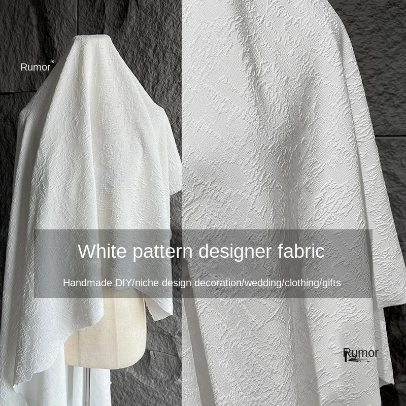 White Jacquard Fabric Embossed Pleated Texture Creative Clothing Background Designer Apparel Sewing Fabric Wholesale Cloth Diy
White Jacquard Fabric Embossed Pleated Texture Creative Clothing Background Designer Apparel Sewing Fabric Wholesale Cloth Diy
