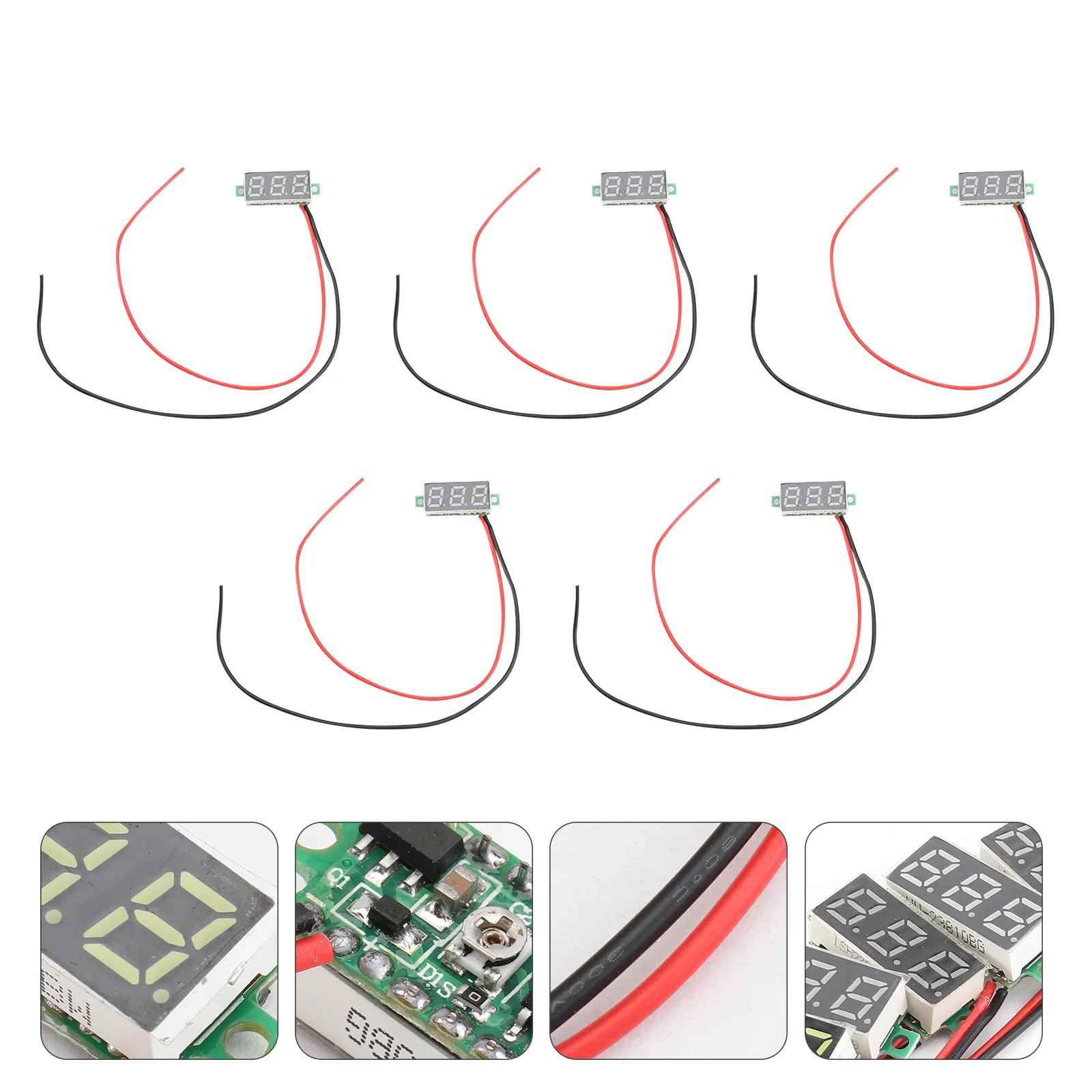 Pack of 5 DC 2.4-30V Resistance Adjustable Digital Car Voltmeters Voltage Gauges for ATV Car RV Motorcycle
Pack of 5 DC 2.4-30V Resistance Adjustable Digital Car Voltmeters Voltage Gauges for ATV Car RV Motorcycle