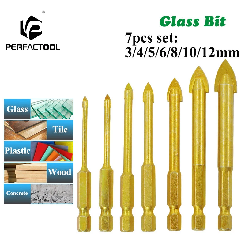 PERFACTOOL Alloy triangle drill set ceramic tile glass hole opener reaming hexagonal shank word drill
PERFACTOOL Alloy triangle drill set ceramic tile glass hole opener reaming hexagonal shank word drill