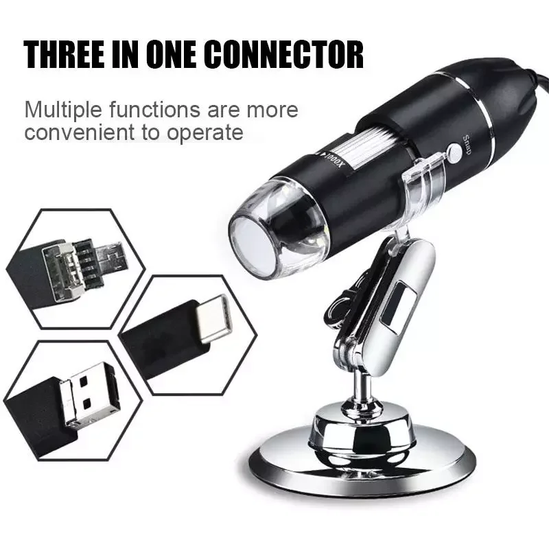 Electronic Digital Microscope USB Handheld LED Magnification Endoscope w/ Stand for Industrial Beauty
Electronic Digital Microscope USB Handheld LED Magnification Endoscope w/ Stand for Industrial Beauty