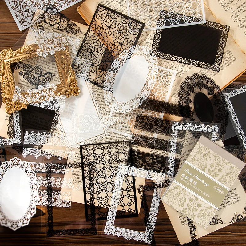 Journamm 30patterns/pack Lace Stickers Book DIY Scrapbooking Collage Junk Journal Aesthetics Decor Stationery Craft Stickers
Journamm 30patterns/pack Lace Stickers Book DIY Scrapbooking Collage Junk Journal Aesthetics Decor Stationery Craft Stickers
