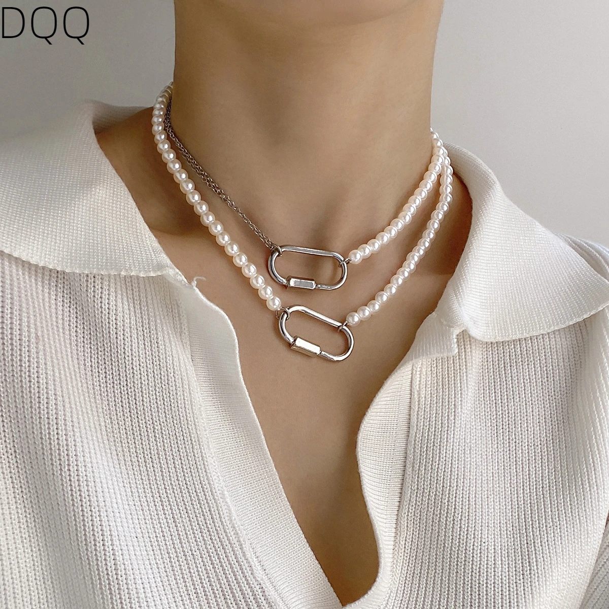 DQQ Geometric Design Imitation Pearl Necklace for Women Girl Asymmetrical Metal Pearl Necklace Set Charm Party Wedding Jewelry
DQQ Geometric Design Imitation Pearl Necklace for Women Girl Asymmetrical Metal Pearl Necklace Set Charm Party Wedding Jewelry