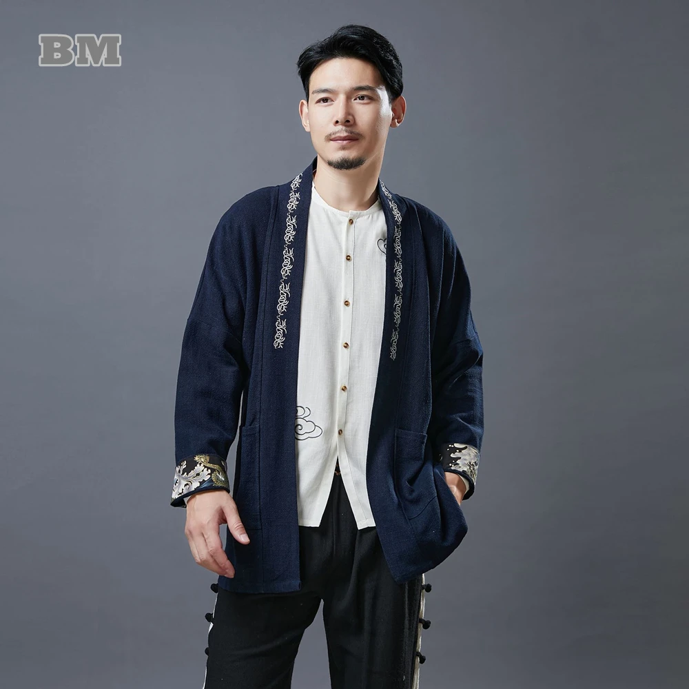 Chinese Traditional Dress Loose Embroidery Hanfu Plus Size Cardigan Men Clothing Ethnic Tai Chi Kung Fu Long Sleeve Top Coat
Chinese Traditional Dress Loose Embroidery Hanfu Plus Size Cardigan Men Clothing Ethnic Tai Chi Kung Fu Long Sleeve Top Coat