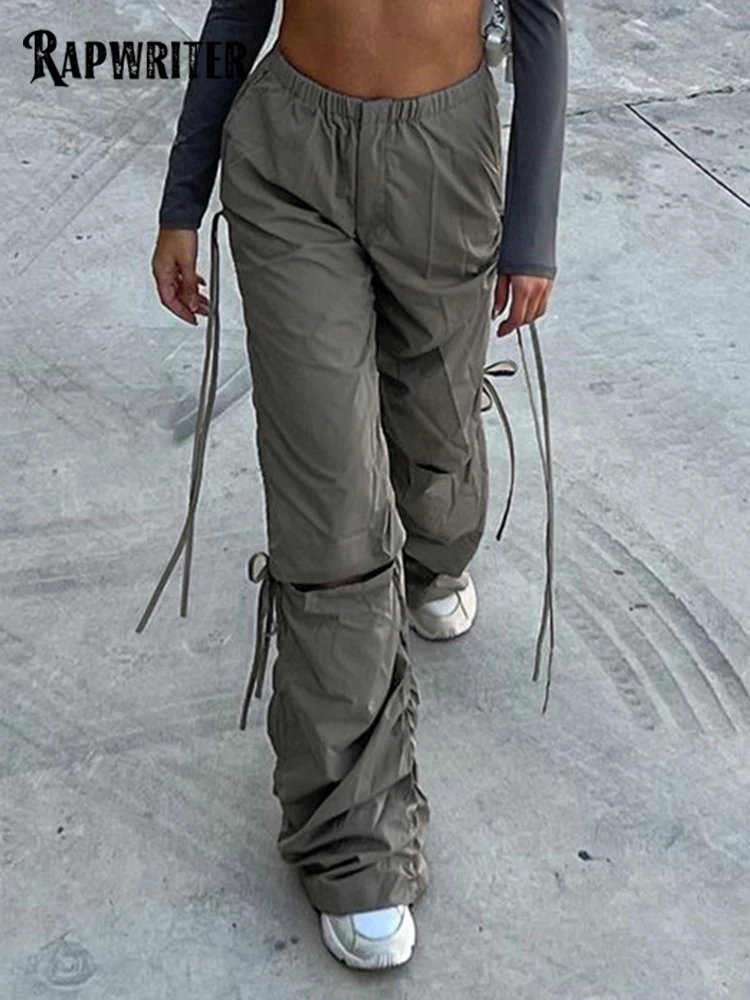 Женские прямые длинные брюки Rapwriter в уличном стиле, повседневные однотонные брюки на молнии с карманами и шнуровкой, спортивные штаны для бе... 
Женские прямые длинные брюки Rapwriter в уличном стиле, повседневные однотонные брюки на молнии с карманами и шнуровкой, спортивные штаны для бе...