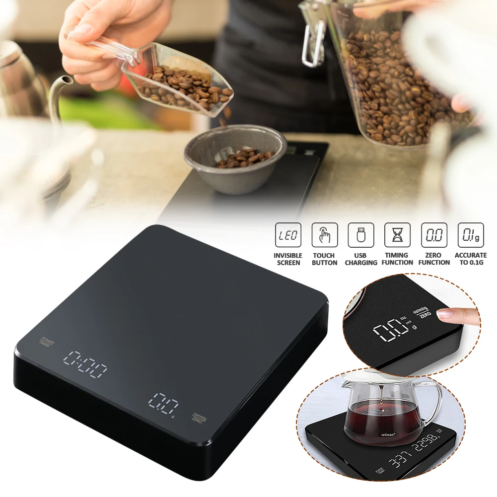 1-3000g/0.1g Drip Coffee Scale With Timer Portable Electronic Digital Kitchen Scale High Precision LCD Electronic Scales
1-3000g/0.1g Drip Coffee Scale With Timer Portable Electronic Digital Kitchen Scale High Precision LCD Electronic Scales