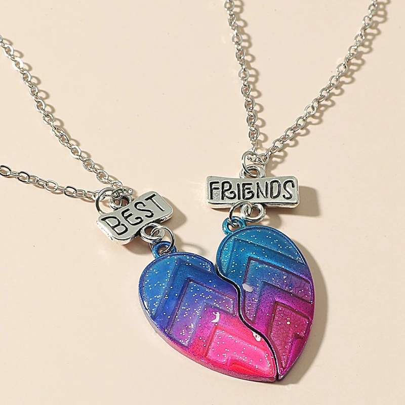 Fashion Multicolor Friends Love Combination Necklace Sweater Chain BEST FRIENDS 
Fashion Multicolor Friends Love Combination Necklace Sweater Chain BEST FRIENDS