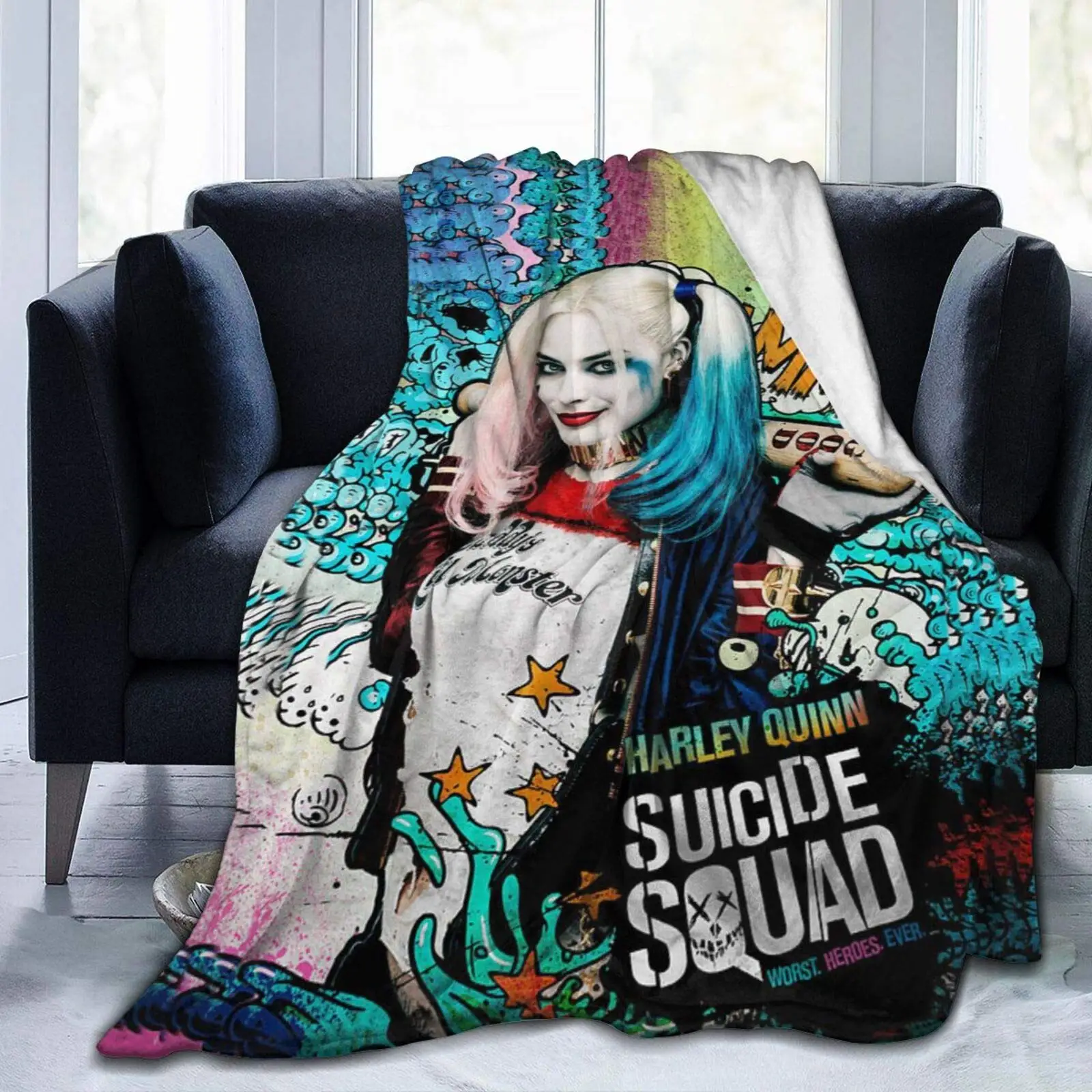 Ultra-Soft Micro Fleece Blanket,Suici-de Sq-uad Ha-rley Q-uinn,Home Decor Warm Throw Blanket for Couch Bed,50"X 40"
Ultra-Soft Micro Fleece Blanket,Suici-de Sq-uad Ha-rley Q-uinn,Home Decor Warm Throw Blanket for Couch Bed,50"X 40"