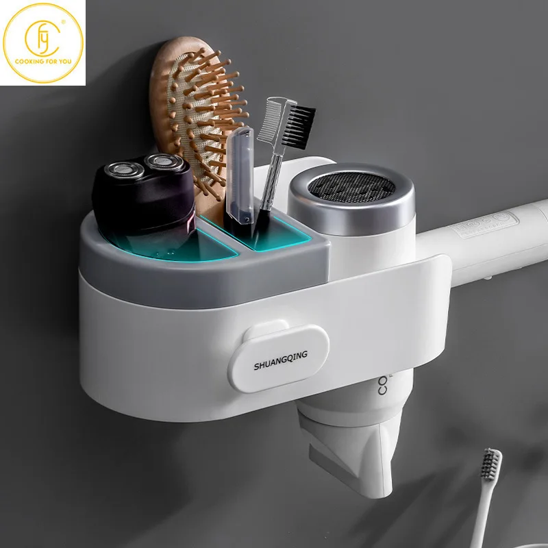 Family Creative Perforation-free Wall Mounted Type Hair Drier Storage Racks Home Bathroom Waterproof Sundries Storage Container
Family Creative Perforation-free Wall Mounted Type Hair Drier Storage Racks Home Bathroom Waterproof Sundries Storage Container