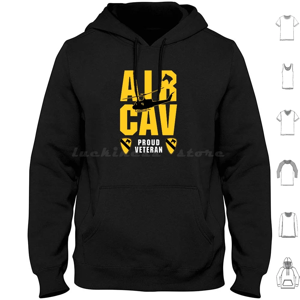 

Air Cav / Proud Veteran Hoodie cotton Long Sleeve 1St Cavalry Division Proud Veteran Air Cav The First Team Army