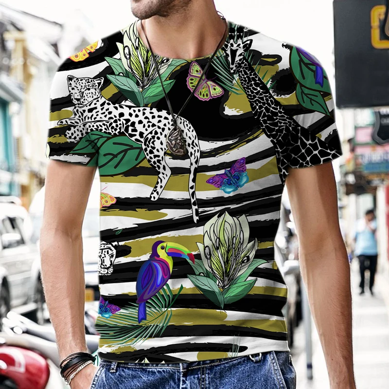 Men's T-shirt Tees Jungle Animals Style Fashion Funny Cool O-Neck Breathable Clothes Casual Hip Hop Tops 3D Print Harajuku Male
Men's T-shirt Tees Jungle Animals Style Fashion Funny Cool O-Neck Breathable Clothes Casual Hip Hop Tops 3D Print Harajuku Male