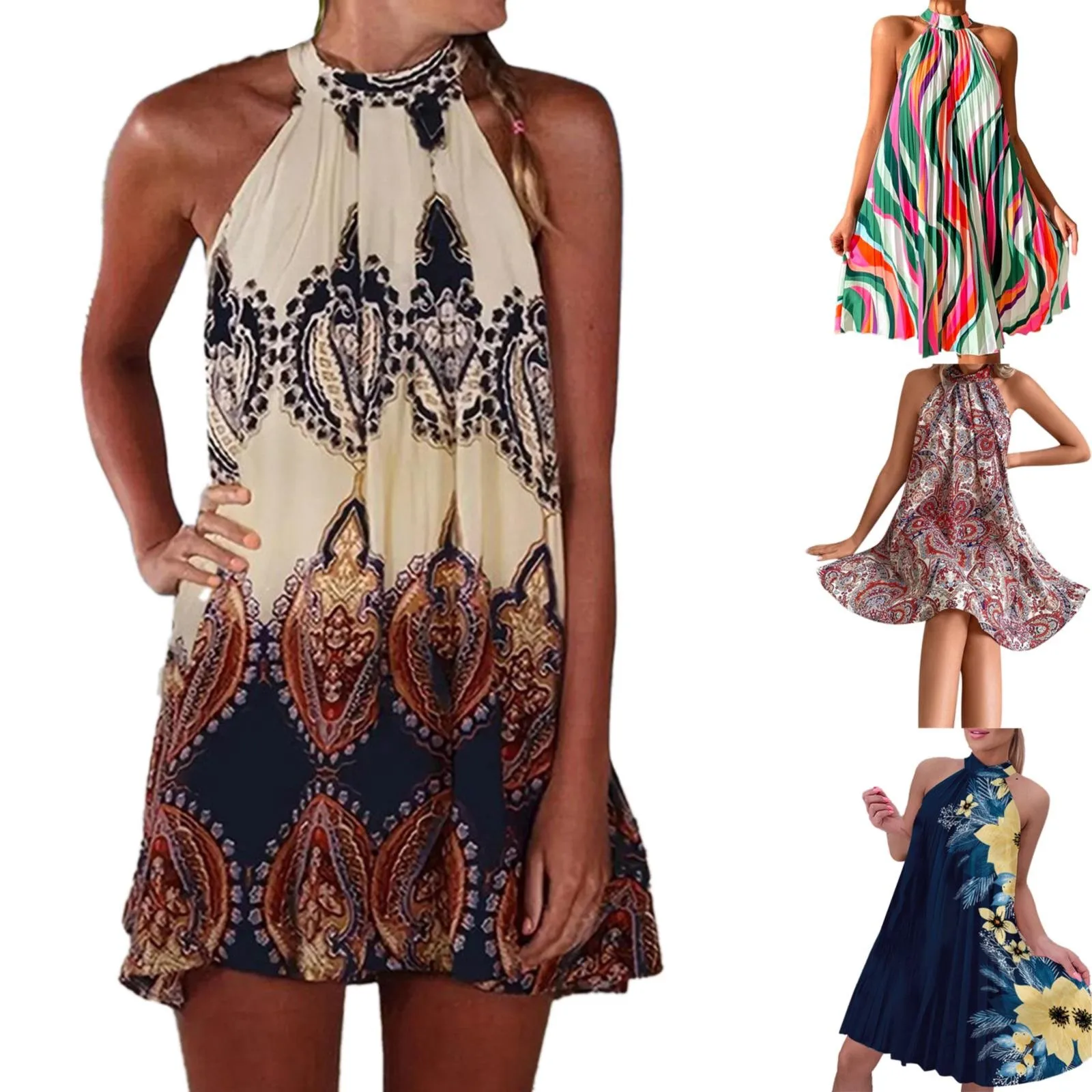 Tank Top Herren Printed Temperament One Button Sleeveless Hanging Neck Press Pleated Dress Embroide Swing Tunic Dress
Tank Top Herren Printed Temperament One Button Sleeveless Hanging Neck Press Pleated Dress Embroide Swing Tunic Dress