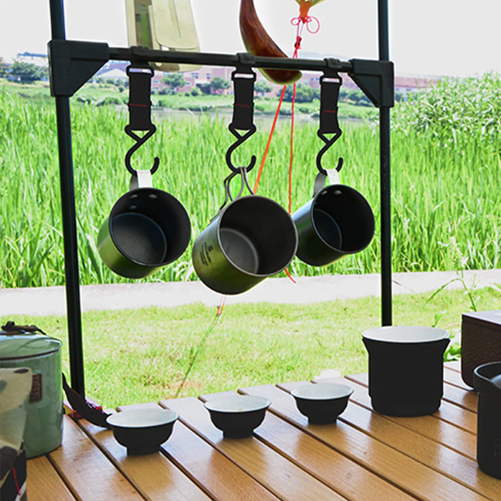 Outdoor Camping Rack Hanging Desktop Storage Shelf Hook Portable Adjustable Base Clip Desk Rack Detachable Stand
Outdoor Camping Rack Hanging Desktop Storage Shelf Hook Portable Adjustable Base Clip Desk Rack Detachable Stand