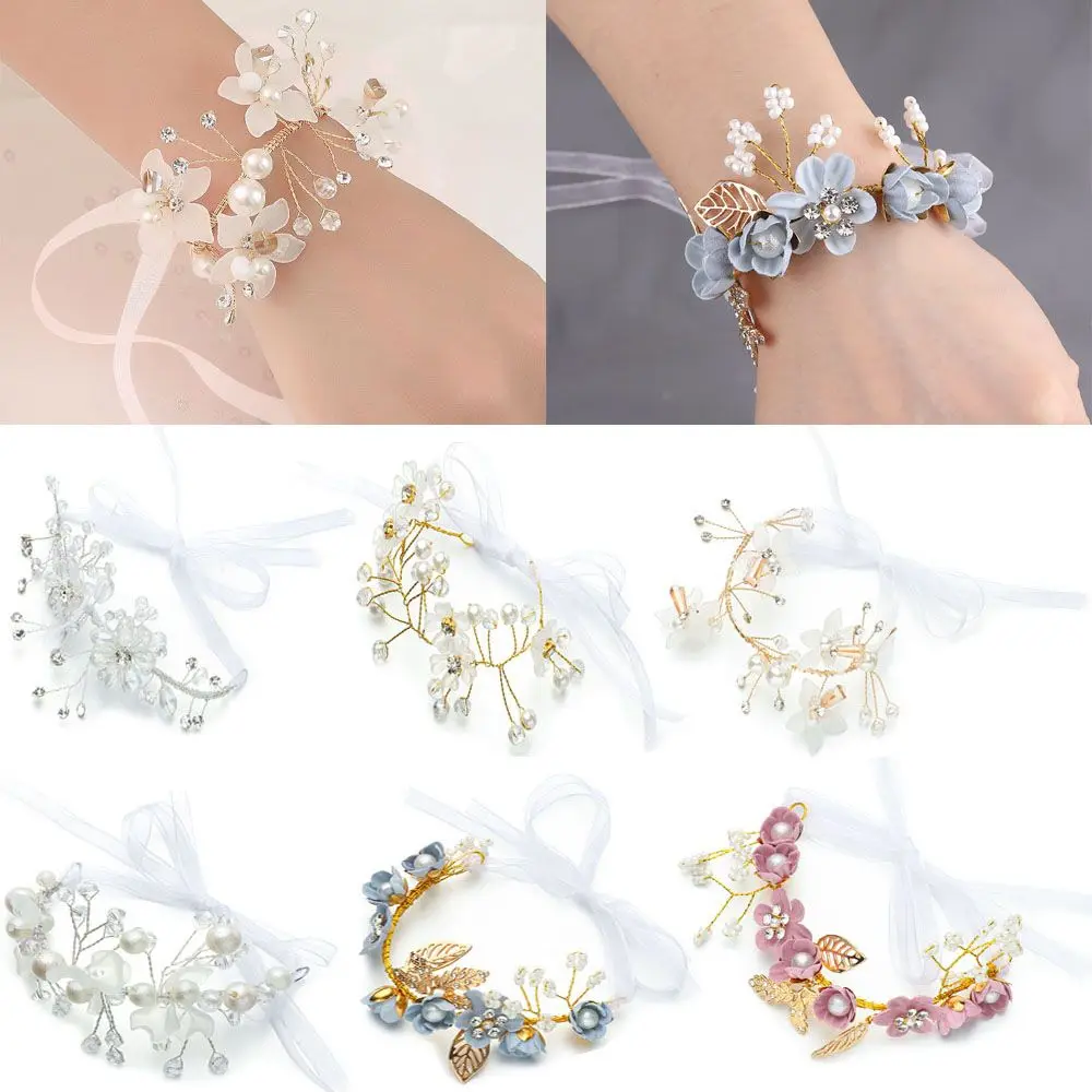 Accessories Pearl Rhinestones Lace-up Hand Flower Bridesmaid Bracelet Flower Bracelet Bride Wrist Flower Hand Flowers
Accessories Pearl Rhinestones Lace-up Hand Flower Bridesmaid Bracelet Flower Bracelet Bride Wrist Flower Hand Flowers