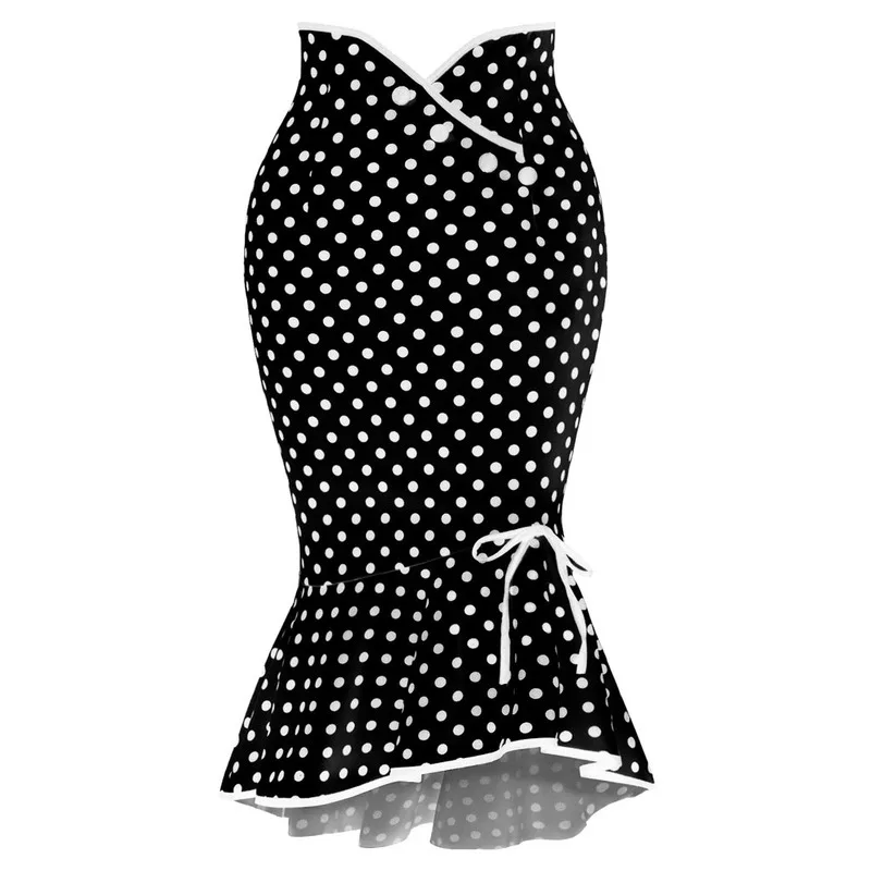 

Womail Skirt Skirts Summer Ladies Fashion Sexy Casual Polka Dot Botton Ruffles Tight-Fitting Hip Party Skirt 2021 New Floral