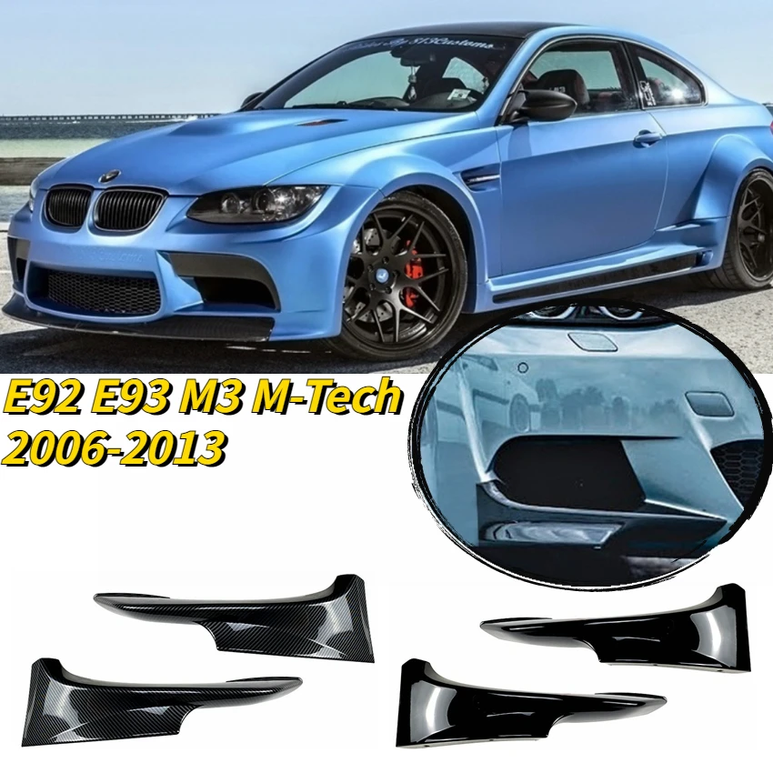 

For BMW 3 Series E92 E93 M3 M-Tech Front Bumper Splitters Lip Spoiler 2006-2009 2010-2013 Splitter Exterior Tuning Gloss Black