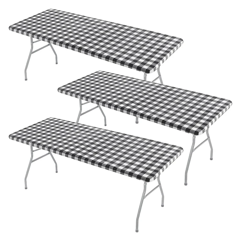 3 Pcs Tablecloth For Table,Stretch Waterproof Elastic Vinyl Picnic Table Cover With Flannel Backed Lining (Black)
3 Pcs Tablecloth For Table,Stretch Waterproof Elastic Vinyl Picnic Table Cover With Flannel Backed Lining (Black)