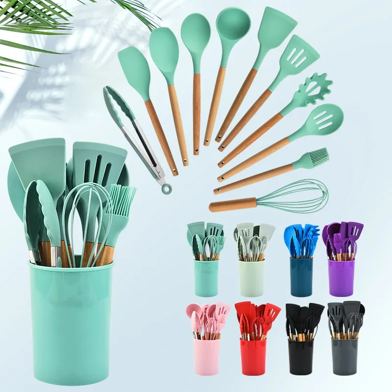 12Pcs/Set Wooden handle silicone kitchen utensils silicone spatula cooking spatula kitchen utensils kitchen accessories
12Pcs/Set Wooden handle silicone kitchen utensils silicone spatula cooking spatula kitchen utensils kitchen accessories