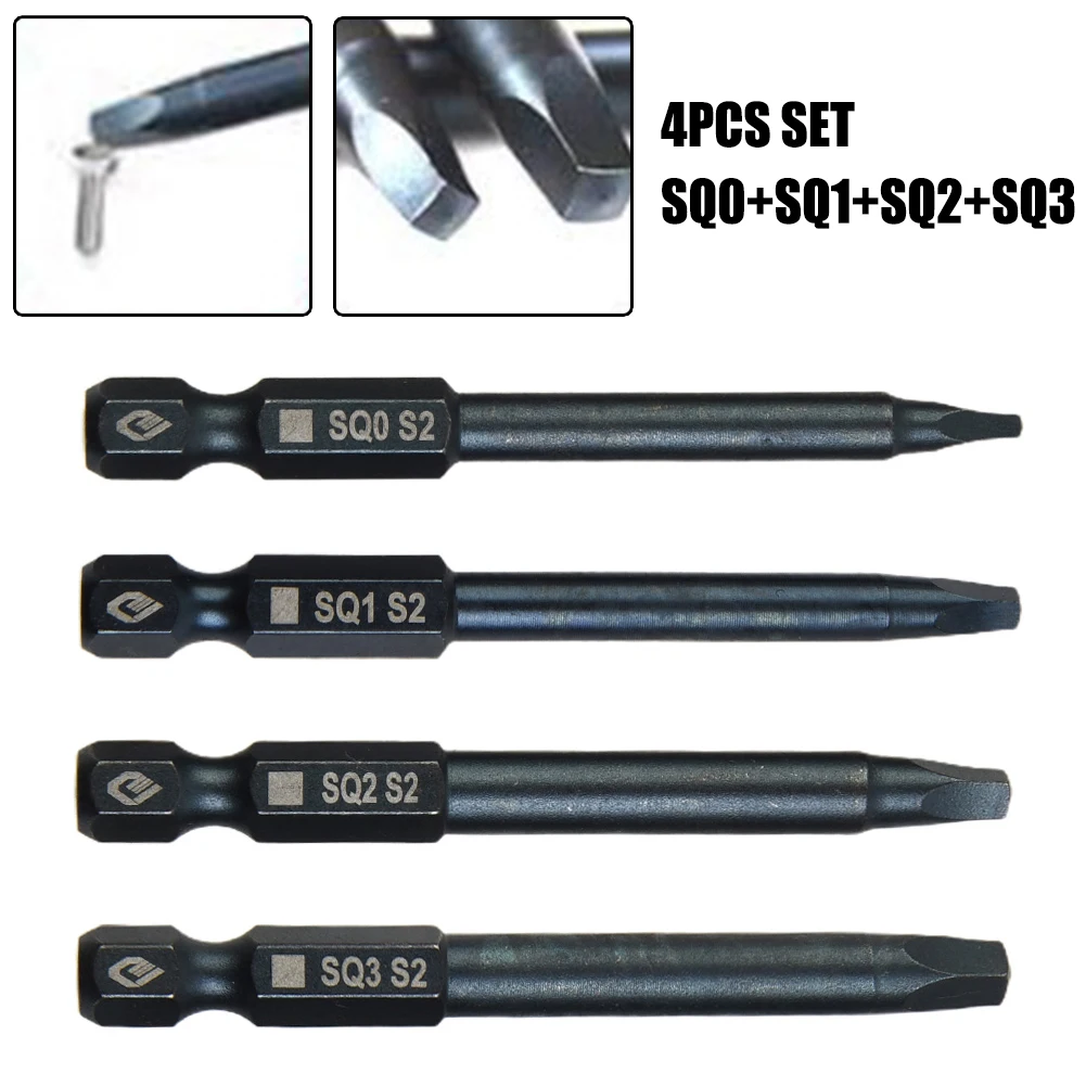 4pcs 65mm Square Head Screwdriver Bits Set 1/4Inch Shank Magnetic Screw Driver Electric Screwdriver Bits Hand Tool
4pcs 65mm Square Head Screwdriver Bits Set 1/4Inch Shank Magnetic Screw Driver Electric Screwdriver Bits Hand Tool
