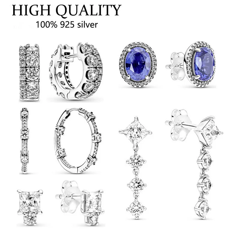 Fit Original Luxury 925 Sterling Silver Earrings Blue Rose Gold Winter Christmas Earrings Women's Wedding Party Fashion Jewelry 
Fit Original Luxury 925 Sterling Silver Earrings Blue Rose Gold Winter Christmas Earrings Women's Wedding Party Fashion Jewelry