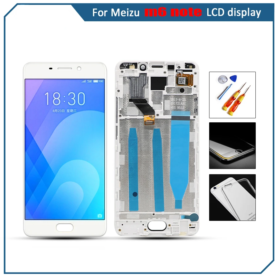 NEW Original assembly Meizu M6 Note Touch Screen Digitizer + LCD Display For Meizu Note 6 5.5" Cellphone Black White
NEW Original assembly Meizu M6 Note Touch Screen Digitizer + LCD Display For Meizu Note 6 5.5" Cellphone Black White