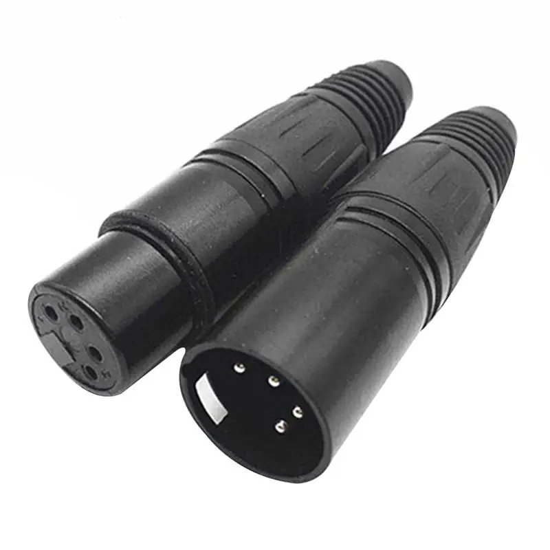 2PCS XLR 4 Pin Microphone Audio Cables Plug Connectors Male Female MIC Snake Plug Cable Connectors
2PCS XLR 4 Pin Microphone Audio Cables Plug Connectors Male Female MIC Snake Plug Cable Connectors