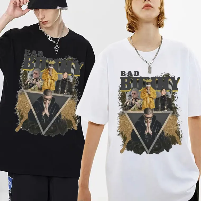 Hip Hop Singer Bad Bunny Print T Shirt Summer Oversized Streetwear Heavyweight Men Women Fashion Cotton T-shirts Short Sleeve
Hip Hop Singer Bad Bunny Print T Shirt Summer Oversized Streetwear Heavyweight Men Women Fashion Cotton T-shirts Short Sleeve