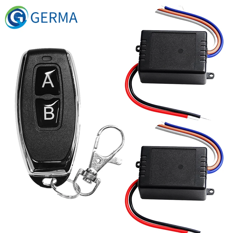 GERMA DC 6V 12V 24V 1CH Wireless RF 433Mhz Remote Control door Lamp Light Controller 1 Relay receiver module+2CH Transmitter 
GERMA DC 6V 12V 24V 1CH Wireless RF 433Mhz Remote Control door Lamp Light Controller 1 Relay receiver module+2CH Transmitter