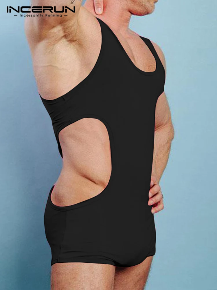 Men Pajamas Rompers Homewear Solid Color O-neck 2022 Sleeveless Hollow Out Jumpsuits Sexy Men Playsuits Sleepwear 5XL INCERUN 7
Men Pajamas Rompers Homewear Solid Color O-neck 2022 Sleeveless Hollow Out Jumpsuits Sexy Men Playsuits Sleepwear 5XL INCERUN 7