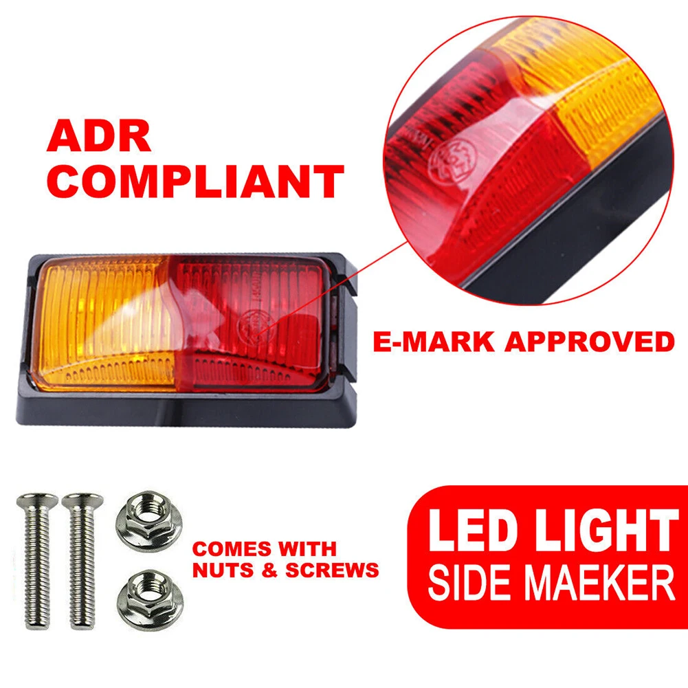 4 X Car Rear Indicator Light LED Clearance Lights Side Marker Lamp Amber Red Trailer Bright 12V-24V Lighting Accessories
4 X Car Rear Indicator Light LED Clearance Lights Side Marker Lamp Amber Red Trailer Bright 12V-24V Lighting Accessories