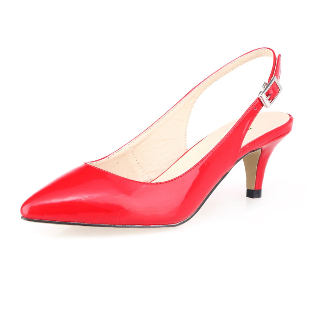 

Туфли-лодочки женские универсальные, заостренный носок, высокий каблук, низкий каблук 6 см, Повседневная Свадебная обувь, красные, большие размеры