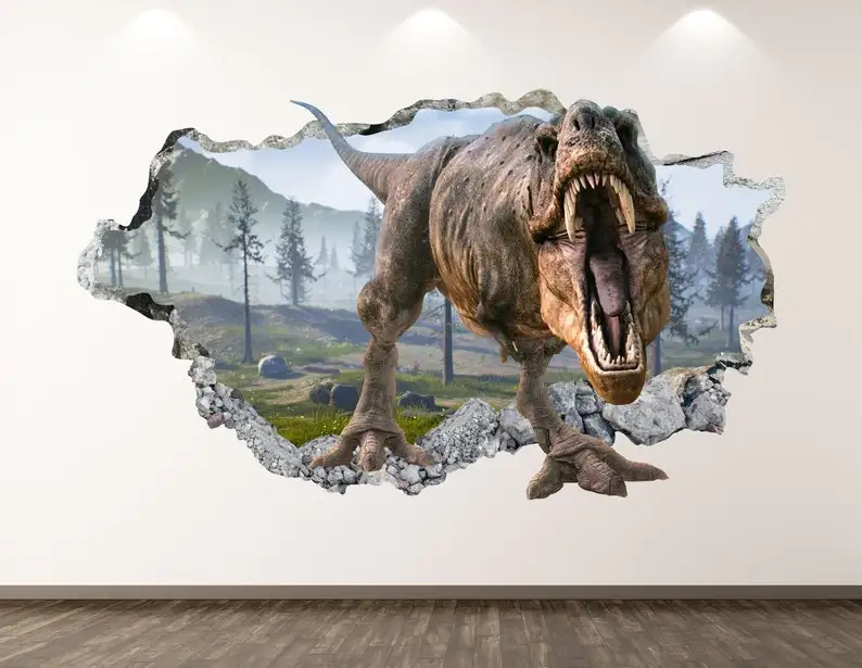 Dinosaur T Rex Wall Decal - Animal 3D Smashed Wall Art Sticker Kids Decor Vinyl Mural Poster Custom Gift KD380
Dinosaur T Rex Wall Decal - Animal 3D Smashed Wall Art Sticker Kids Decor Vinyl Mural Poster Custom Gift KD380