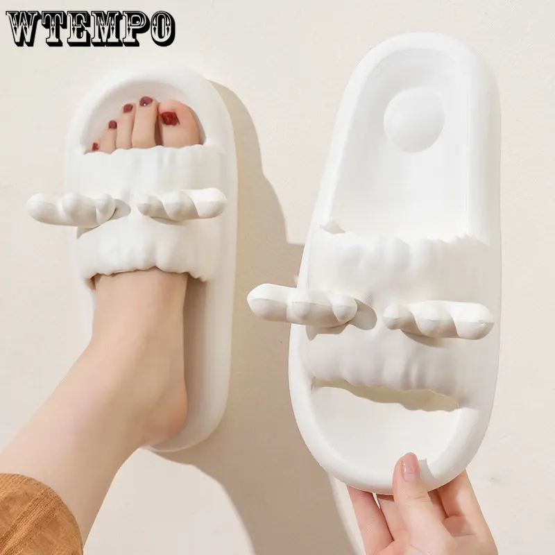 

WTEMPO Summer Women's Slippers Cute Antlers Outside Wear Home Non-slip Couple Bathroom Eva Sandals Wholesale Dropshipping
